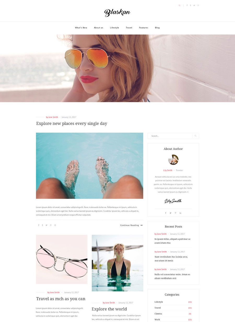 Blaskan WordPress Free Theme