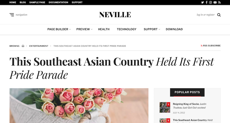 Neville WordPress Free Theme