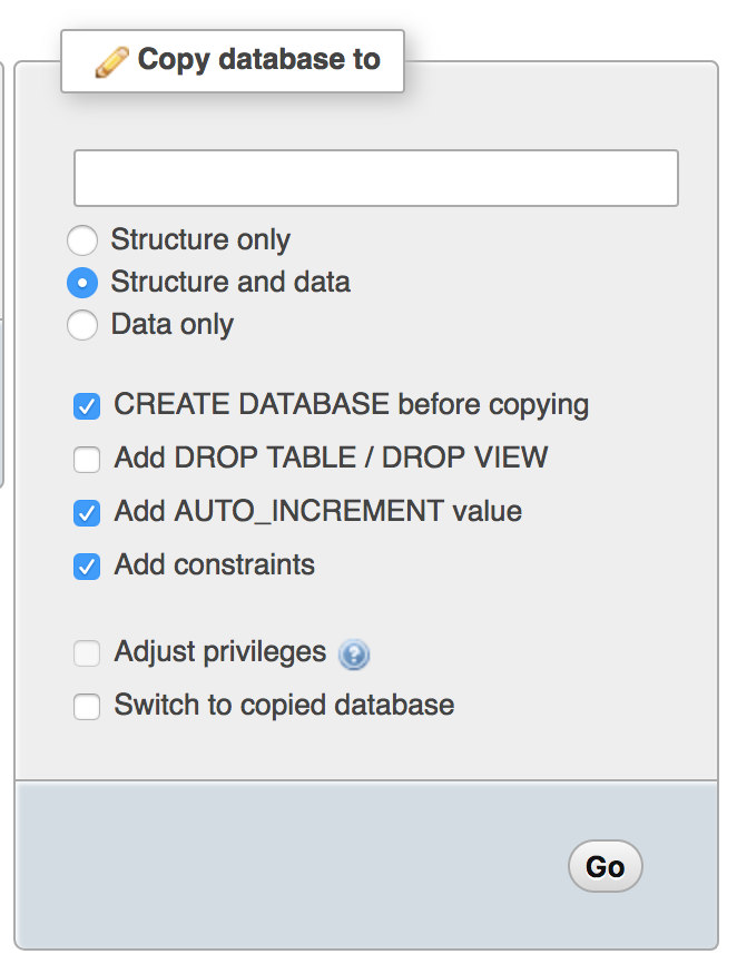 Copying Your Database To Create A Staging Site