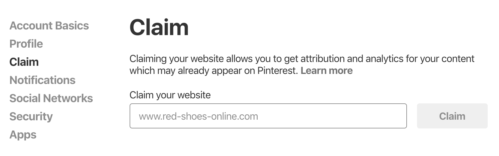 Claim Website On Pinterest