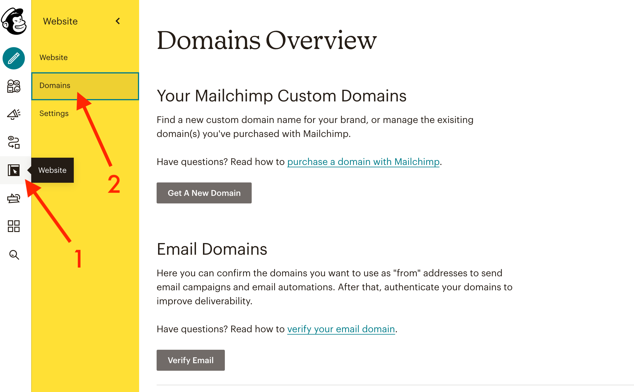 Verify your Domain in Mailchimp