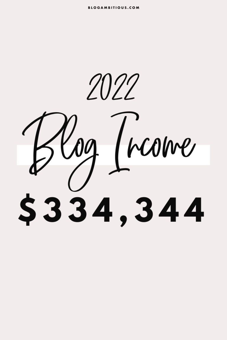 2022 Blog Income Report and Year in Review ($334k)