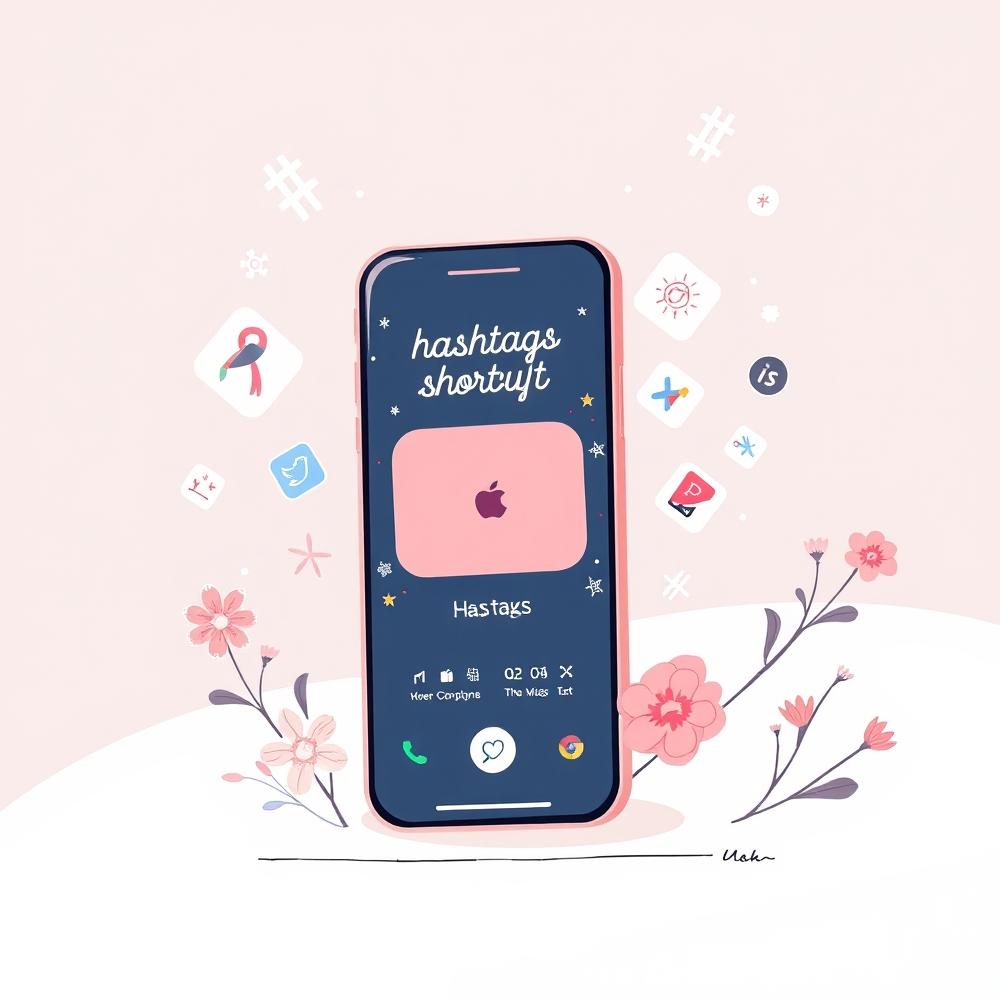 hashtags iphone shortcut